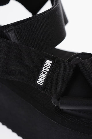 COUTURE! Sandali in Tessuto con Chiusura a Strappo e Platform 7cm