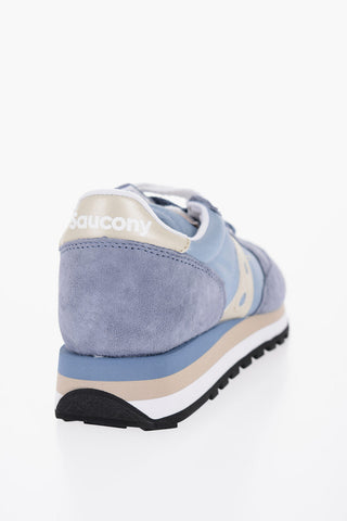 Suede and Nylon JAZZ TRIPLE Low Top Sneakers with Contrasting Detail