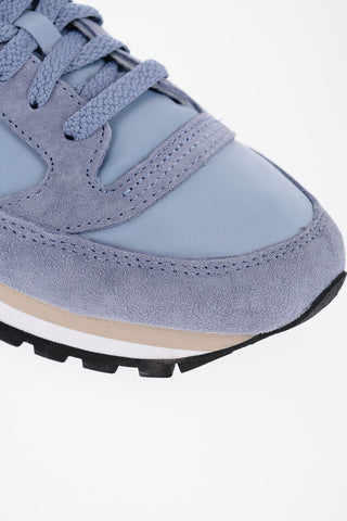 Suede and Nylon JAZZ TRIPLE Low Top Sneakers with Contrasting Detail