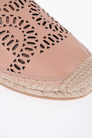 Espadrillas in Pelle con Suola in Rafia