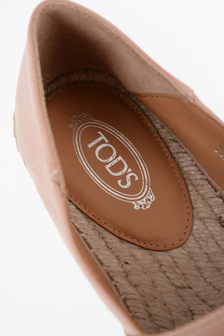 Espadrillas in Pelle con Suola in Rafia