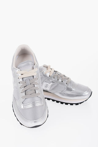 Metallic Leather JAZZ TRIPLE Low Top Sneakers with Nylon Inserts