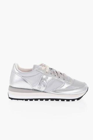 Metallic Leather JAZZ TRIPLE Low Top Sneakers with Nylon Inserts