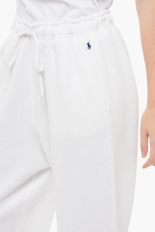 Joggers Felpati con Logo Ricamato