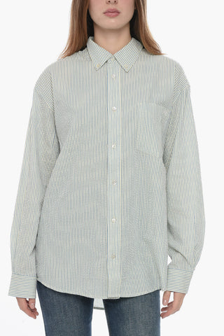 Camicia UNISEX a Righe con Collo Button-Down