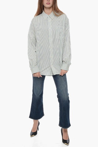 Camicia UNISEX a Righe con Collo Button-Down