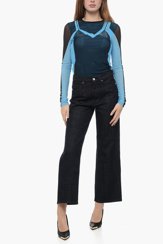 Dark Wash ELSA Denims with Silver-Tone Button 24cm