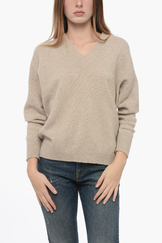 Virgin Wool and Cashmere V-Neck Sweater
