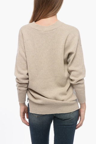 Virgin Wool and Cashmere V-Neck Sweater