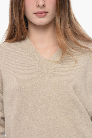 Virgin Wool and Cashmere V-Neck Sweater