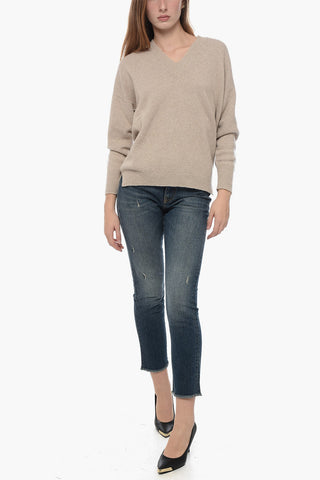Virgin Wool and Cashmere V-Neck Sweater