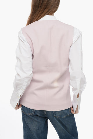 Virgin Wool Vest with Oversized Fit