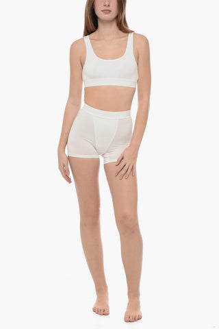 Shorts Active in Tinta Unita con Banda Elastica Logata