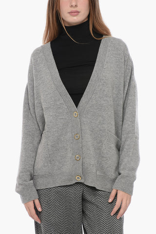 Cardigan DAILY in Misto Cashmere con Tasche a Toppa