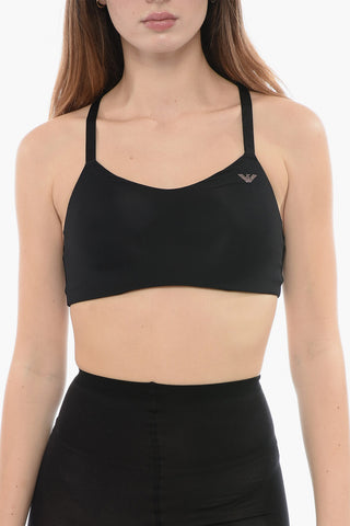 EMPORIO Reggiseno in Microfibra Imbottito con Dettaglio in Pizzo