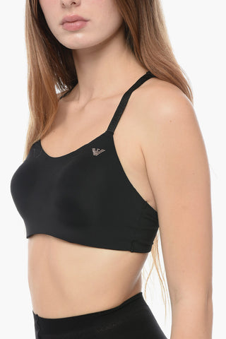 EMPORIO Reggiseno in Microfibra Imbottito con Dettaglio in Pizzo