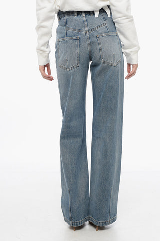 Straight Leg Denims with Silver-Tone Spray Detail 23cm