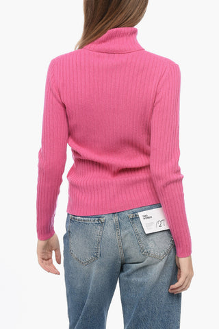 Ribbed Cashmere Turtleneck Sweater