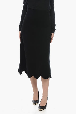 Wool Knit Round Skirt