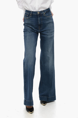 High-Waisted Stretch Denim MODERN DOJO Flared Jeans 30cm