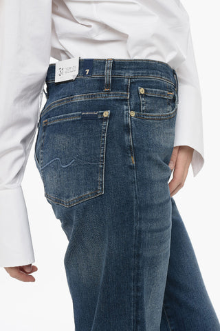 High-Waisted Stretch Denim MODERN DOJO Flared Jeans 30cm