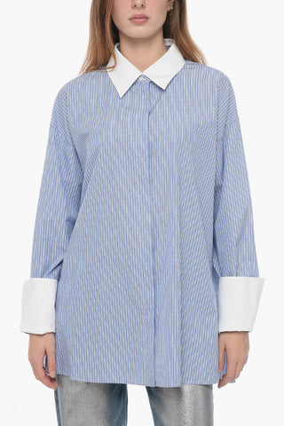 Popeline Unstructured Shirt with Removable Cuffs