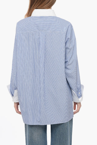 Popeline Unstructured Shirt with Removable Cuffs