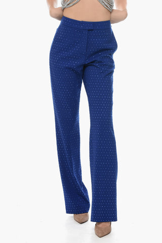 Pantaloni Straight-Fit con Applicazioni Swarovski