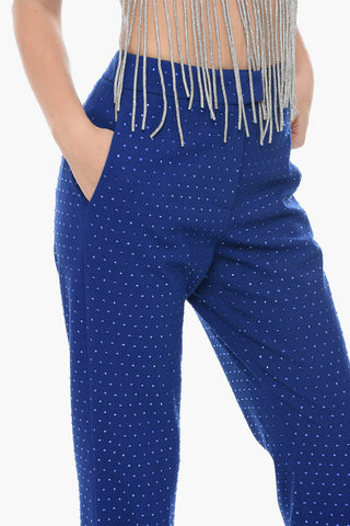 Pantaloni Straight-Fit con Applicazioni Swarovski