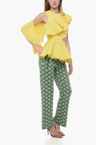 Cut-Out Top with Ruffle Detailing