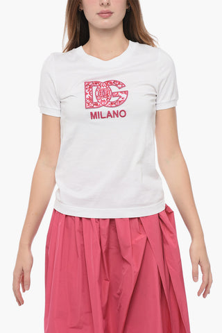 Jersey T-shirt with D&G Patch
