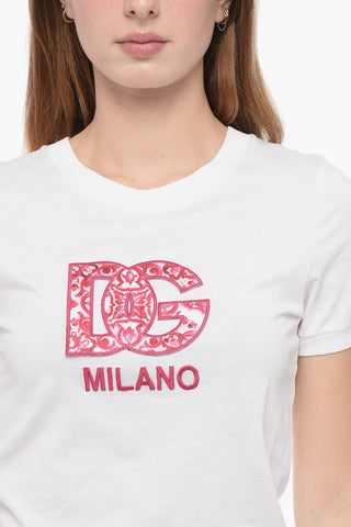 Jersey T-shirt with D&G Patch