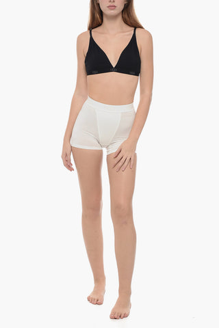 Solid Color FRANCIS Triangle Bra with Logoed Band