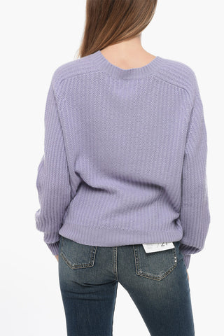 Cashmere Crew-neck Sweater with Double Patch Pockets