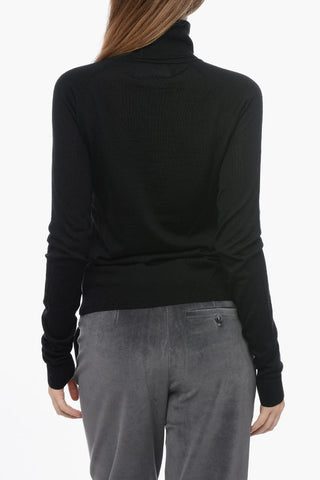 Solid Color Turtleneck Sweater