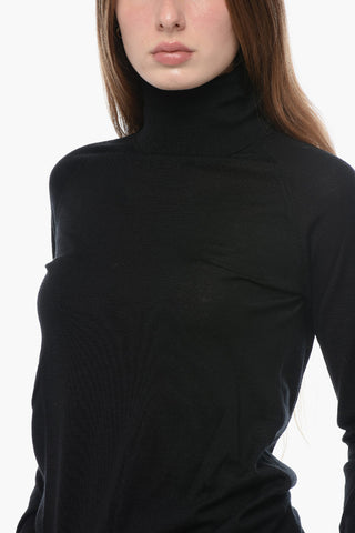 Solid Color Turtleneck Sweater