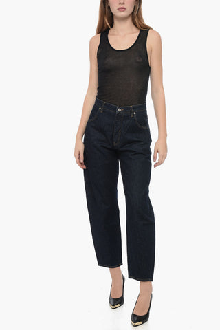 Straight Leg GIULIAN Denims with Visible Stitching 17.5cm
