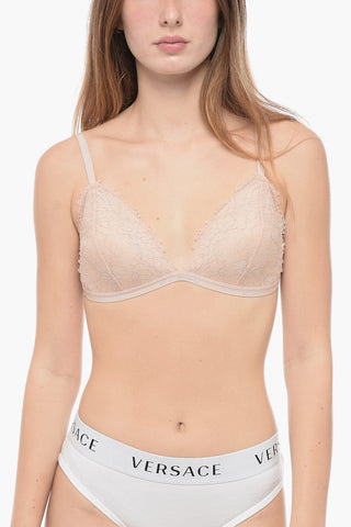 EMPORIO Reggiseno a Triangolo in Pizzo con Rifiniture in Lurex