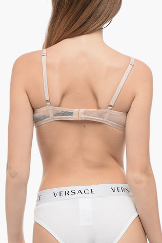 EMPORIO Reggiseno a Triangolo in Pizzo con Rifiniture in Lurex