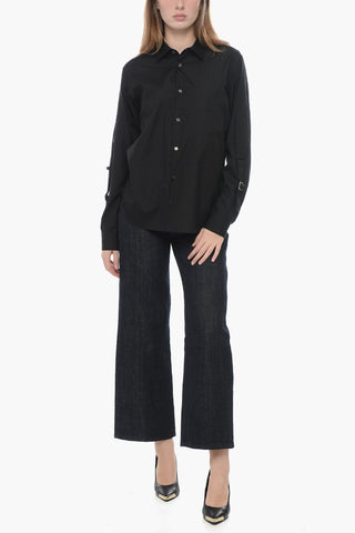 BLACK Camicia UNISEX in Cotone con Dettaglio Fibbie
