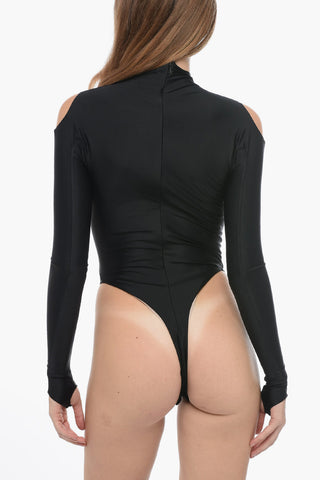 Body Aus Jersey Mit Stehkragen Und Illusion-Design