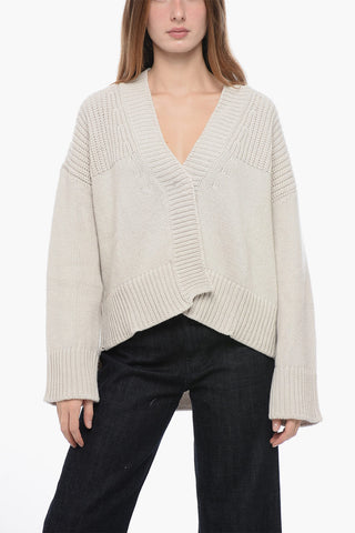 Cardigan in Lana e Cashemere con Scollo a V