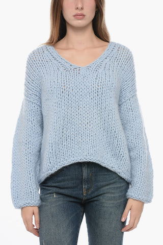 Maglia in Lana Merino con Scollo a V