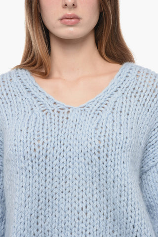 Maglia in Lana Merino con Scollo a V