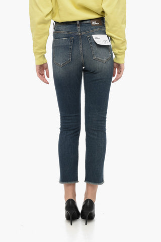 Straight Leg MARGHE LONG Denims with Frayed Hem