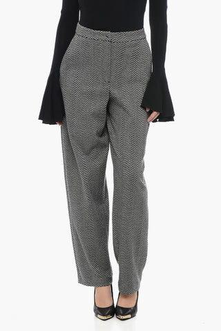 EMPORIO ICON Baloon Fit Pants with Herringbone Motif
