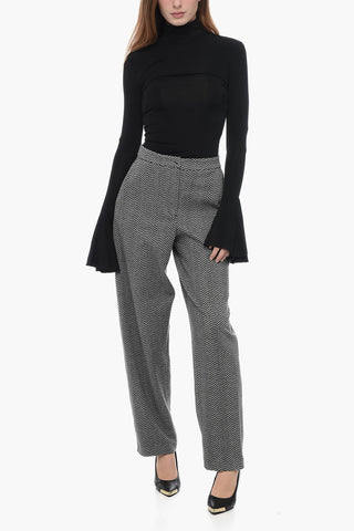 EMPORIO ICON Baloon Fit Pants with Herringbone Motif