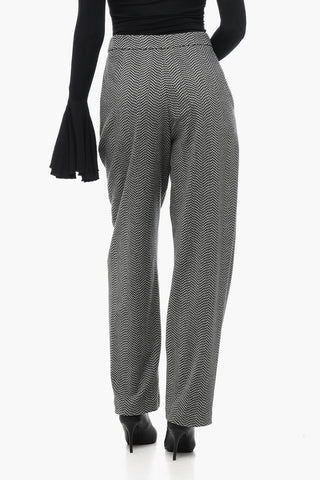 EMPORIO ICON Baloon Fit Pants with Herringbone Motif