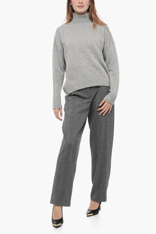 LEISURE Pullover a Collo Alto in Lana Vergine