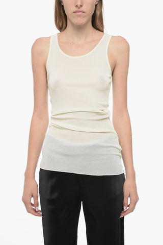 Stretchy Sheer Top with Ribbed Desing